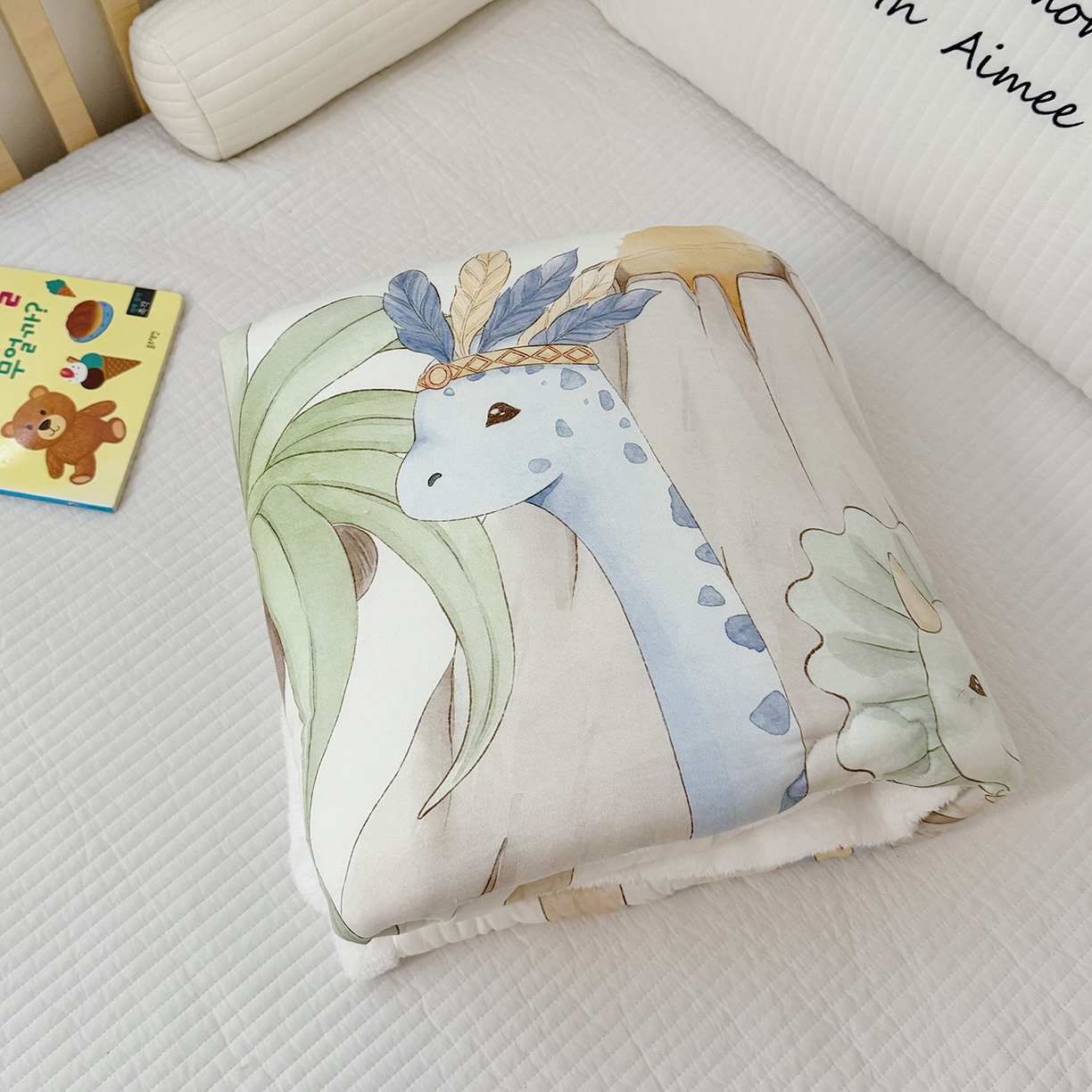 91家纺网 家纺一手货源 找家纺 荷马之梦 2025新款A类针织棉牛奶绒大豆纤维春秋被冬被儿童被芯幼儿园被子-奶芙系列 奶芙-恐龙部落