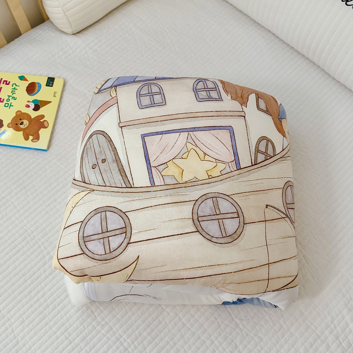 91家纺网 家纺一手货源 找家纺 （总）荷马之梦 2025新款A类针织棉牛奶绒大豆纤维春秋被冬被儿童被芯幼儿园被子-奶芙系列