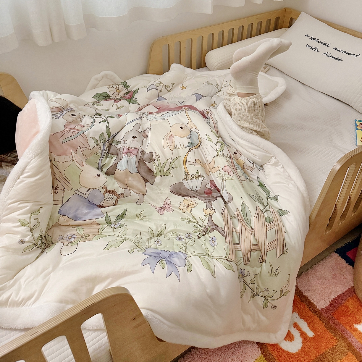 91家纺网 家纺一手货源 找家纺 荷马之梦 2025新款A类针织棉牛奶绒大豆纤维春秋被冬被儿童被芯幼儿园被子-奶芙系列 奶芙-仲夏节乐园