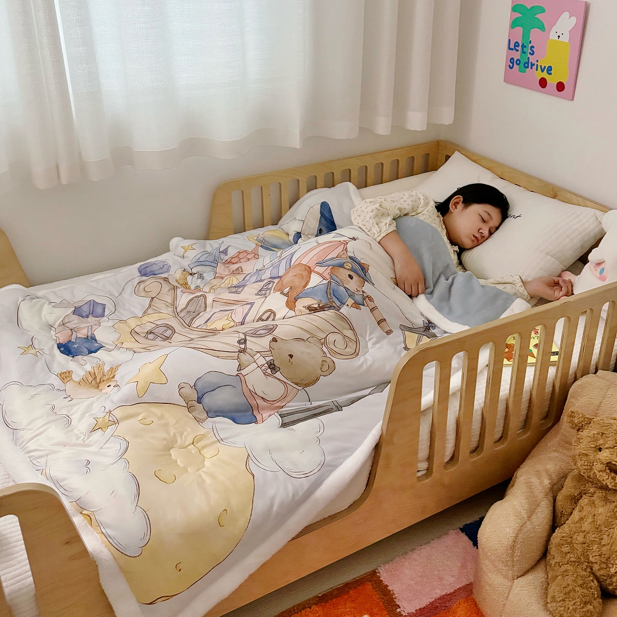 91家纺网 家纺一手货源 找家纺 荷马之梦 2025新款A类针织棉牛奶绒大豆纤维春秋被冬被儿童被芯幼儿园被子-奶芙系列 奶芙-云端国度