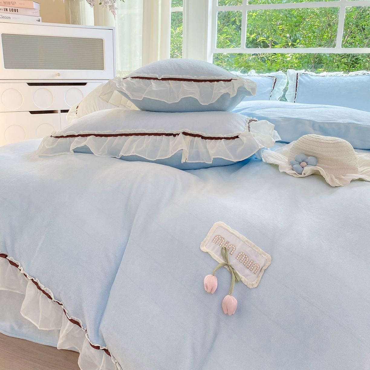 91家纺网 家纺一手货源 找家纺 （总）二八年华 2025新款韩式花边款牛奶绒四件套