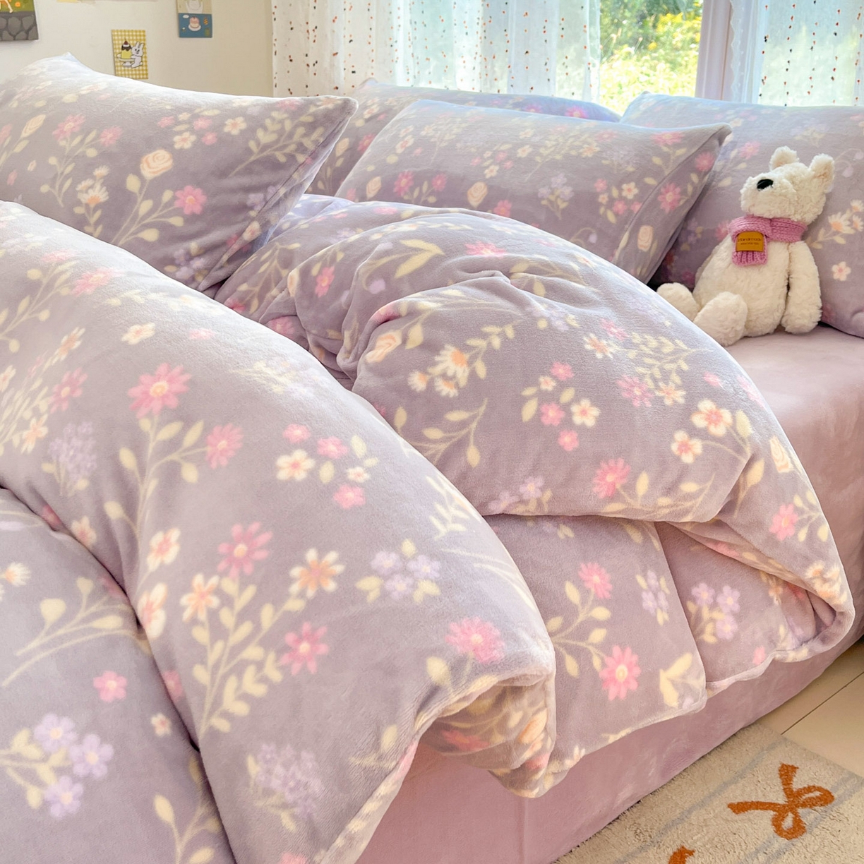 91家纺网 家纺一手货源 找家纺 （总）麦伦家居 2025新款双面200g牛奶绒四件套