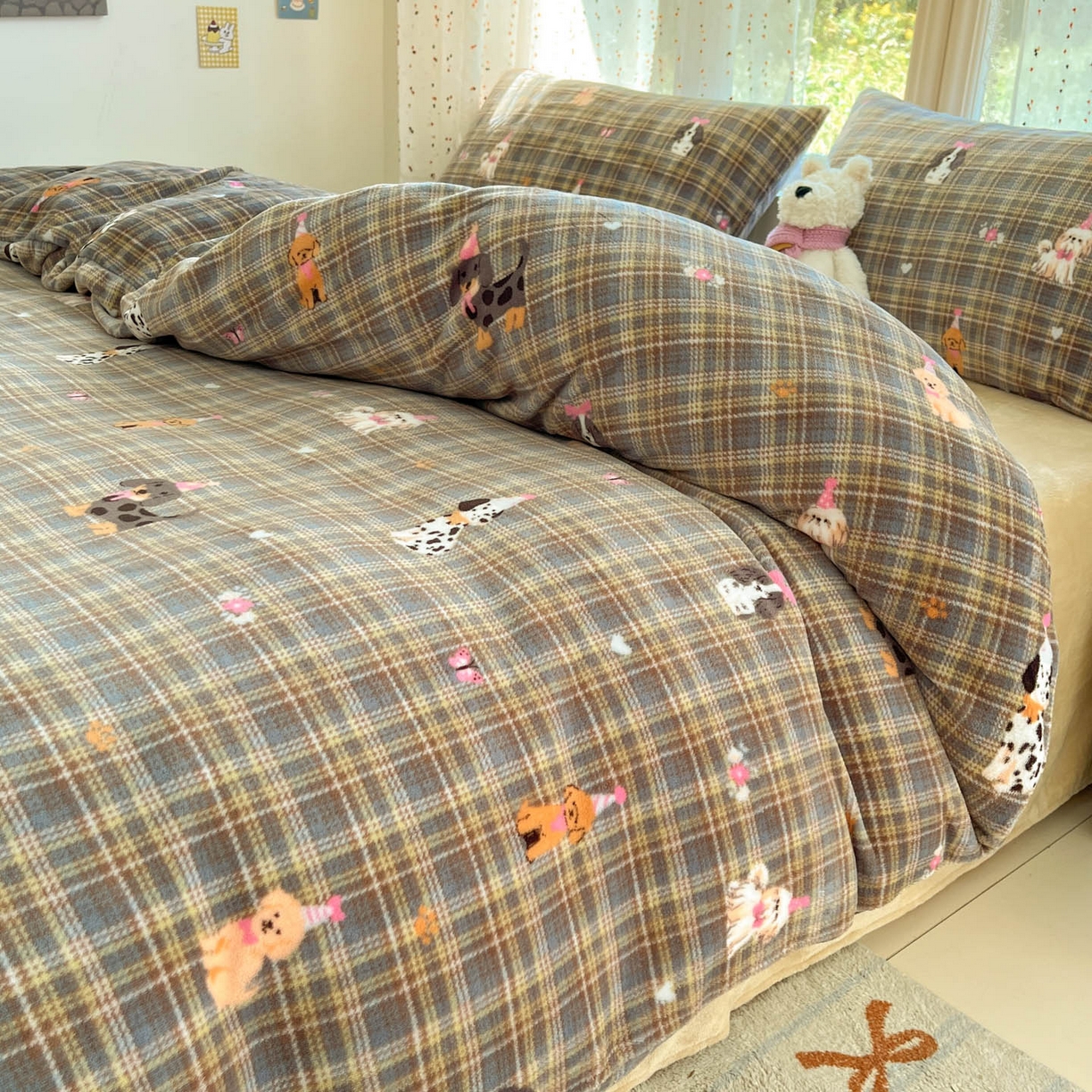 91家纺网 家纺一手货源 找家纺 （总）麦伦家居 2025新款双面200g牛奶绒四件套