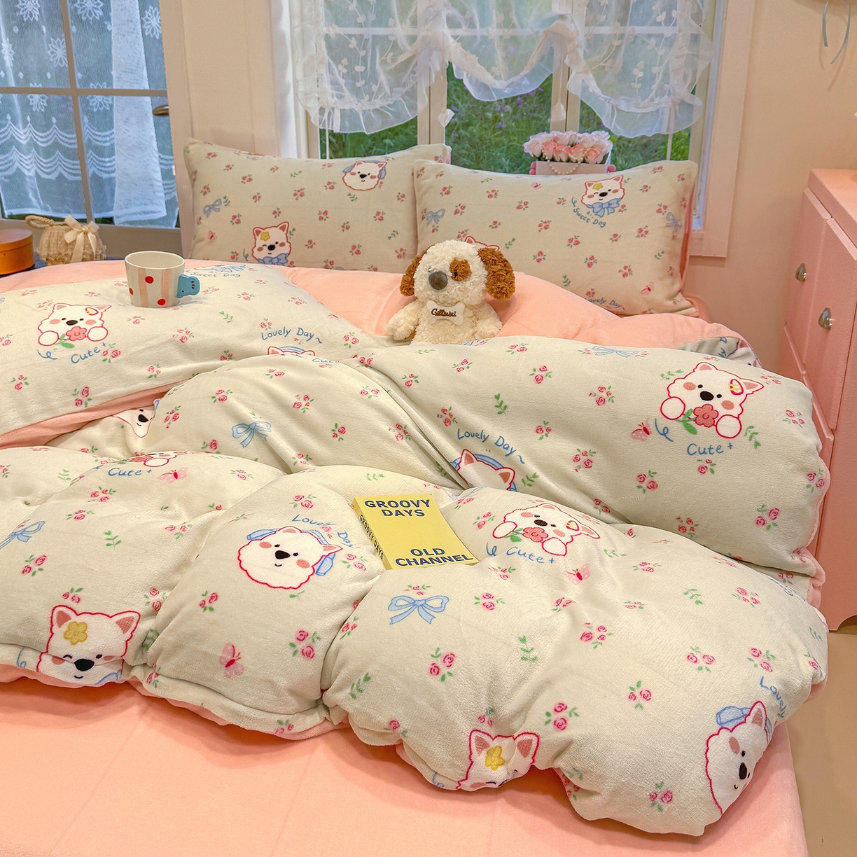 91家纺网 家纺一手货源 找家纺 （总）枋梢家纺 2025新款加厚牛奶绒保暖四件套