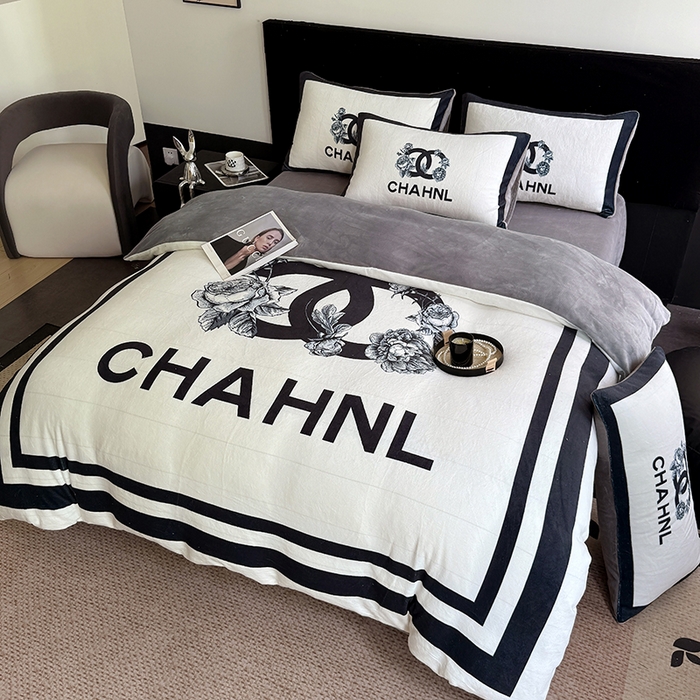 91家纺网 家纺一手货源 找家纺 （总）摩卡（乐趣） 2025新款牛奶绒大版数码印花四件套