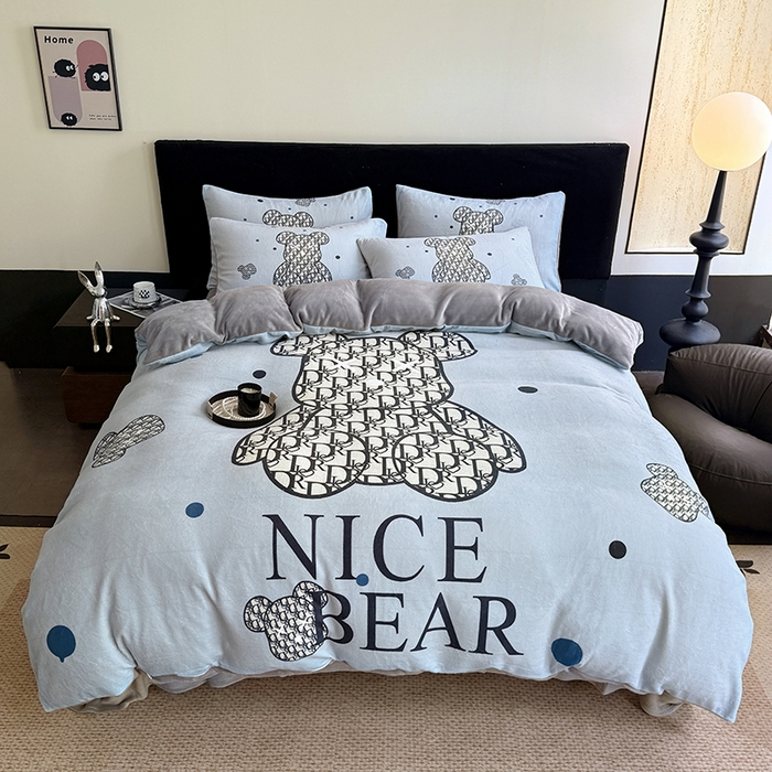 91家纺网 家纺一手货源 找家纺 （总）摩卡（乐趣） 2025新款牛奶绒大版数码印花四件套