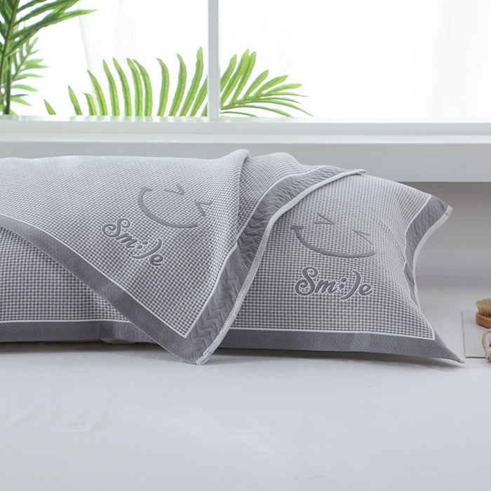 91家纺网 家纺一手货源 找家纺 （总）娇兰毛巾 2025新款7A抗菌全棉A类加厚纱布枕巾双绑带枕巾