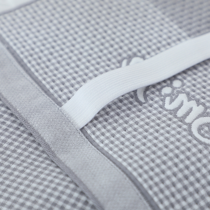 91家纺网 家纺一手货源 找家纺 娇兰毛巾 2025新款7A抗菌全棉A类加厚纱布枕巾双绑带枕巾 乐-灰