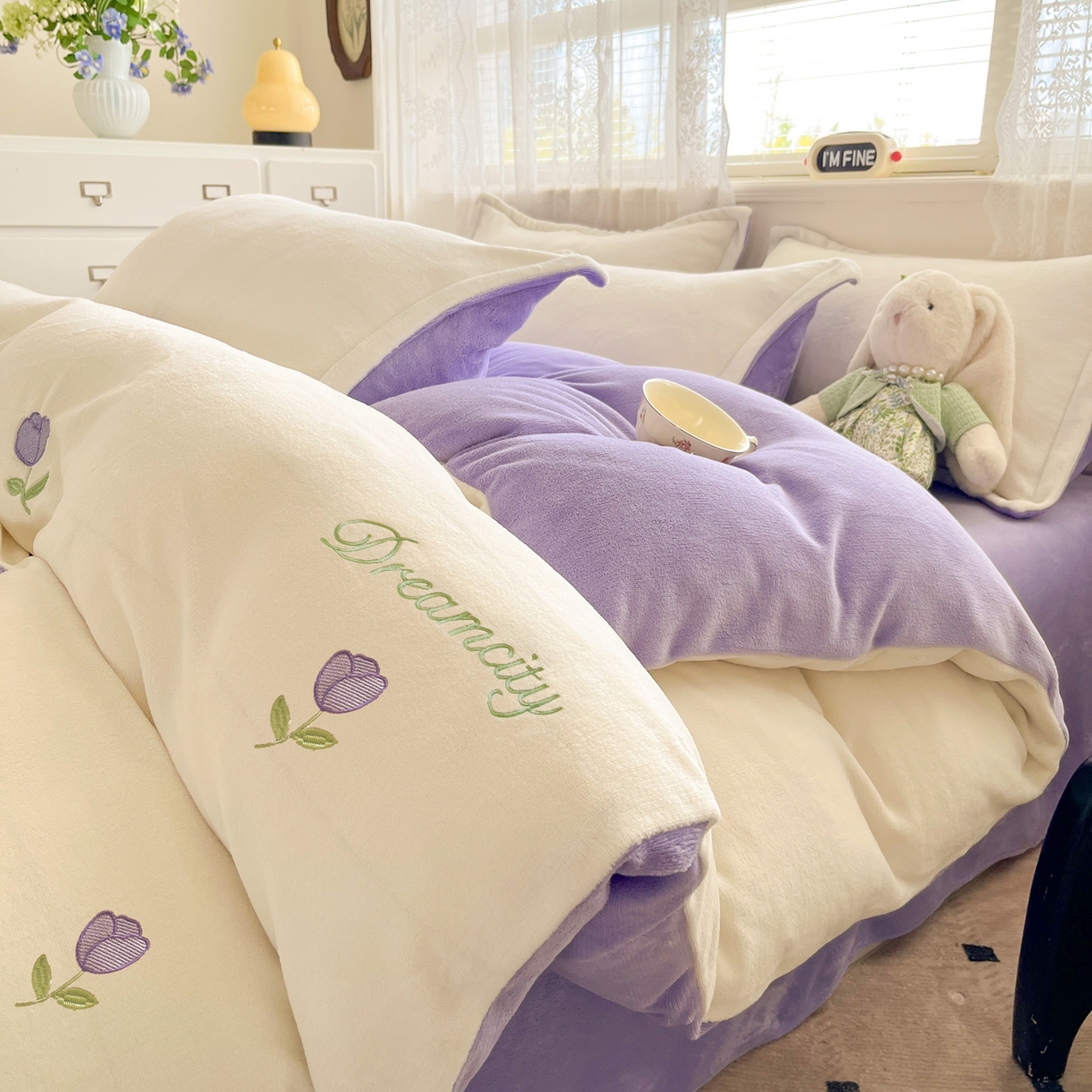 91家纺网 家纺一手货源 找家纺 （总）伊梵居2025新款加厚贴布绣牛奶绒四件套