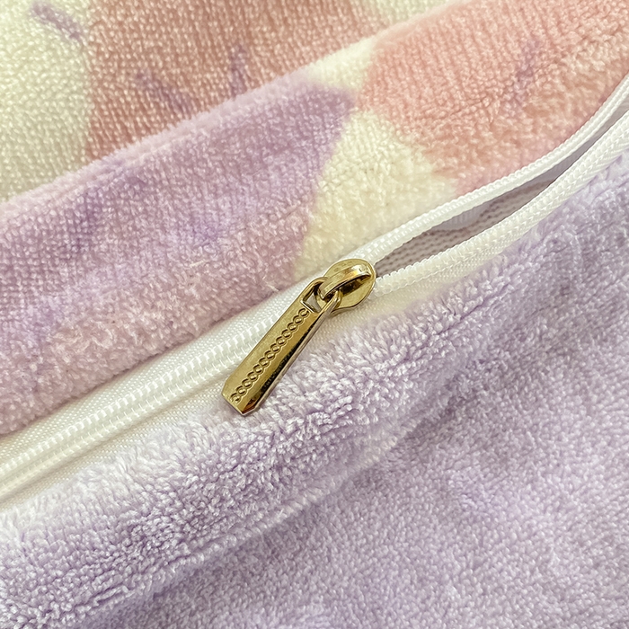 91家纺网 家纺一手货源 找家纺 瑞莱 2025新款A类200克高克重秋冬印花牛奶绒四件套-卡通系列 菱格淡紫