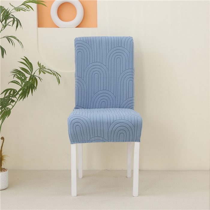 91家纺网 家纺一手货源 找家纺 雅竹家纺 2025新款温婉提花常规款连体椅套 温婉-湖蓝