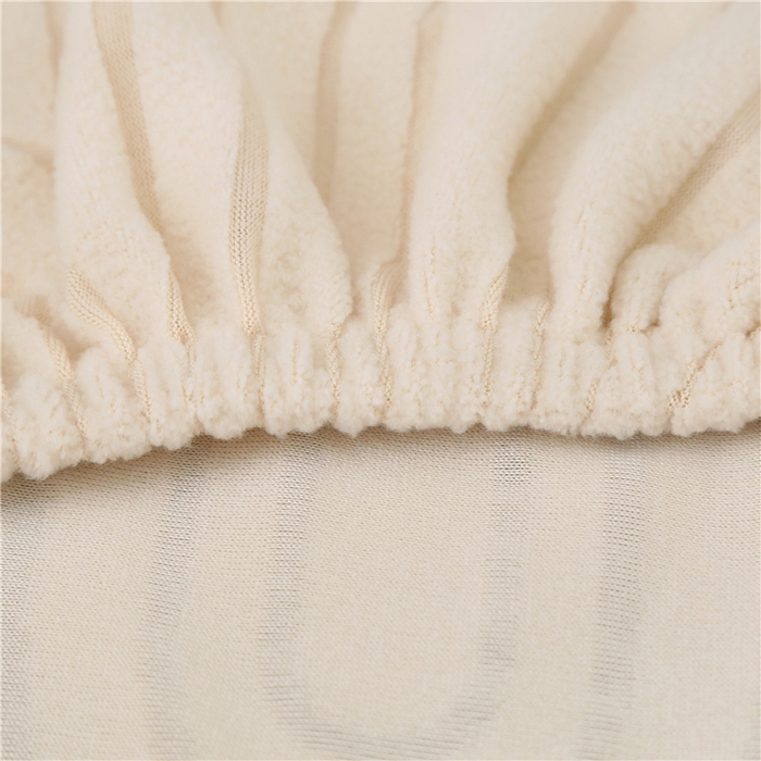 91家纺网 家纺一手货源 找家纺 雅竹家纺 2025新款温婉提花常规款连体椅套 温婉-米色