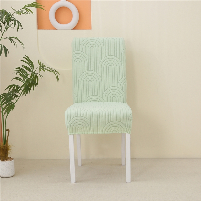 91家纺网 家纺一手货源 找家纺 雅竹家纺 2025新款温婉提花常规款连体椅套 温婉-浅绿