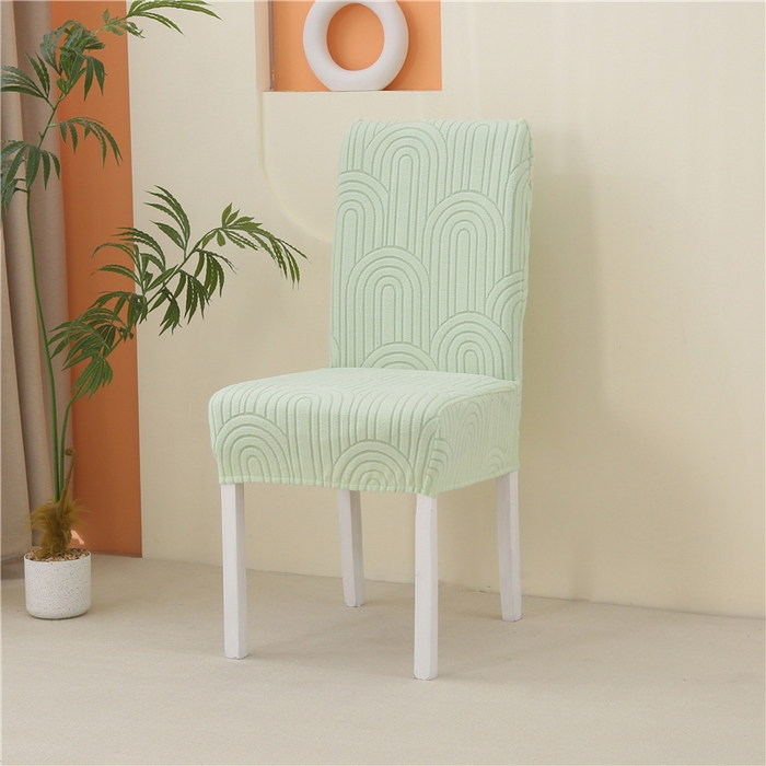 雅竹家纺 2025新款温婉提花常规款连体椅套 温婉-浅绿