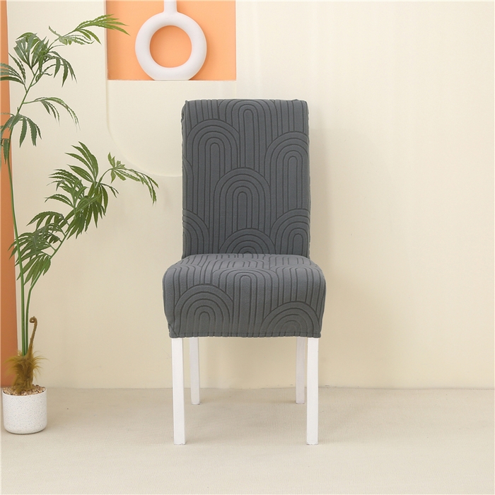 91家纺网 家纺一手货源 找家纺 雅竹家纺 2025新款温婉提花常规款连体椅套 温婉-深灰