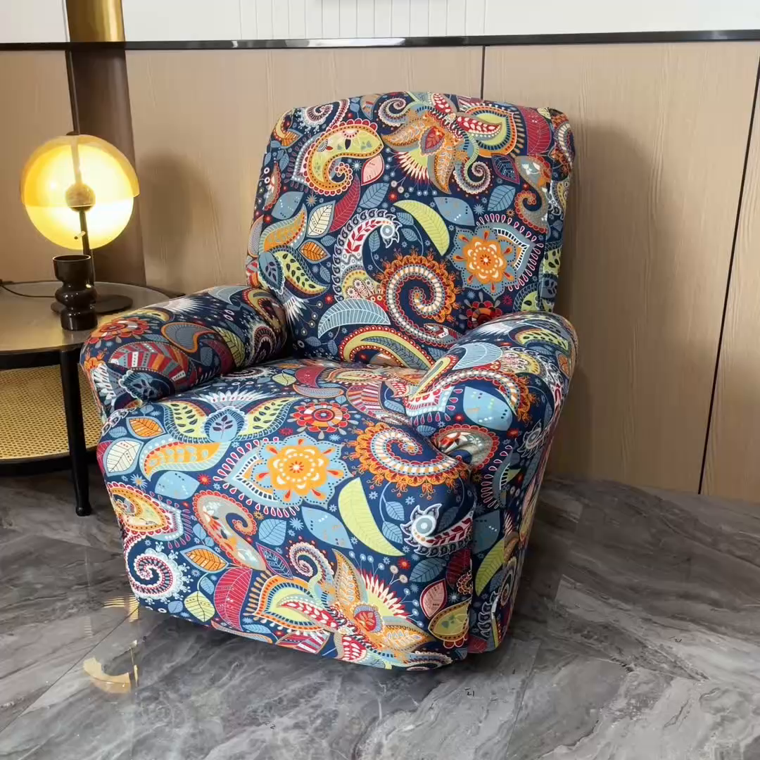 91家纺网 家纺一手货源 找家纺 雅竹家纺 2025新款牛奶丝印花沙发套系列 花海