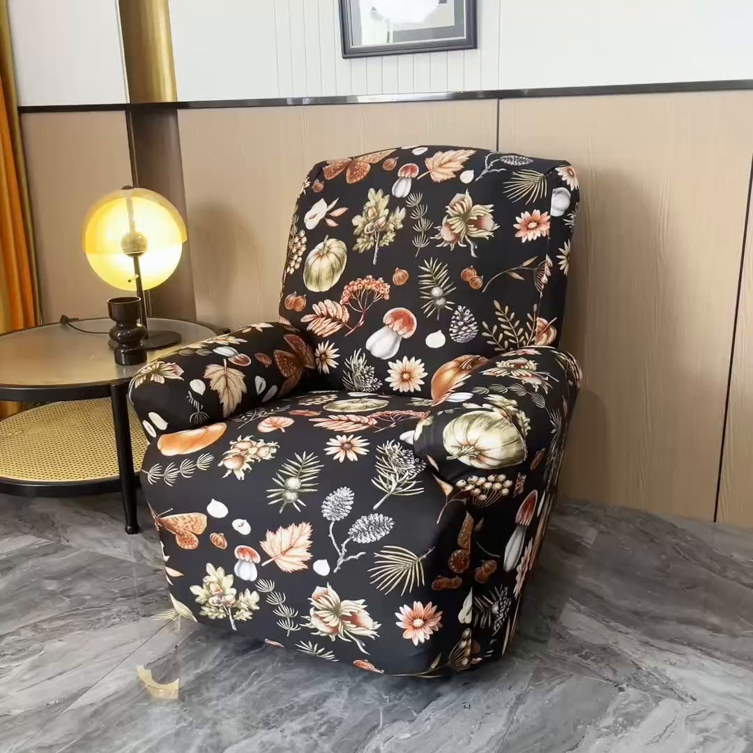 91家纺网 家纺一手货源 找家纺 雅竹家纺 2025新款牛奶丝印花沙发套系列 金盏