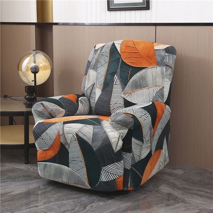 91家纺网 家纺一手货源 找家纺 雅竹家纺 2025新款牛奶丝印花沙发套系列 秋叶