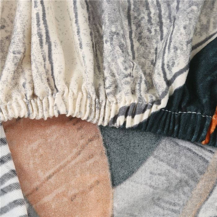 91家纺网 家纺一手货源 找家纺 雅竹家纺 2025新款牛奶丝印花沙发套系列 秋叶