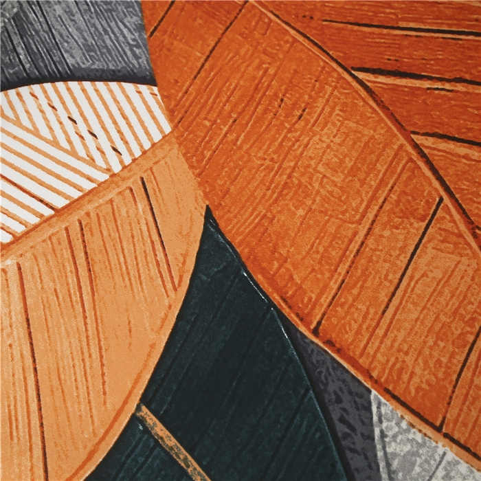 91家纺网 家纺一手货源 找家纺 雅竹家纺 2025新款牛奶丝印花沙发套系列 秋叶