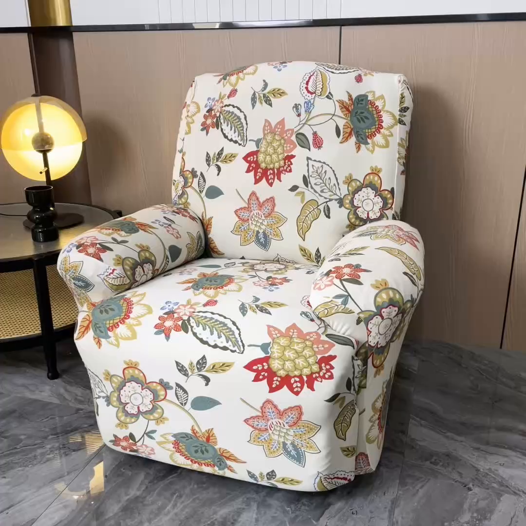 91家纺网 家纺一手货源 找家纺 雅竹家纺 2025新款牛奶丝印花沙发套系列 霜华