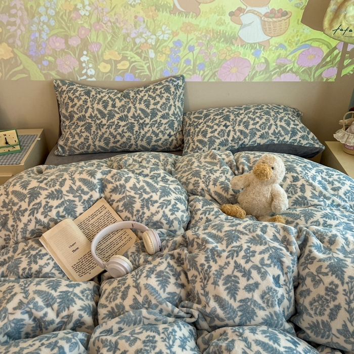 91家纺网 家纺一手货源 找家纺 暖伊家居 2025牛奶绒小布袋四件套 风沙沙