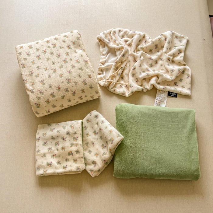 91家纺网 家纺一手货源 找家纺 暖伊家居 2025牛奶绒小布袋四件套 小布袋组合图