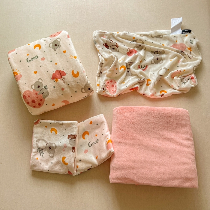 91家纺网 家纺一手货源 找家纺 暖伊家居 2025牛奶绒小布袋四件套 小布袋组合图