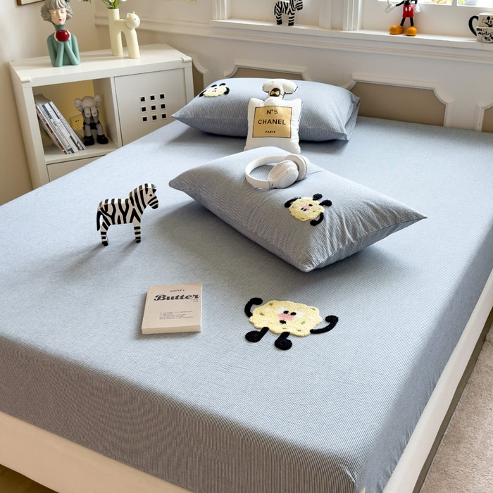 91家纺网 家纺一手货源 找家纺 （总）席世家 2025新款全棉纯棉水洗棉床笠单床笠