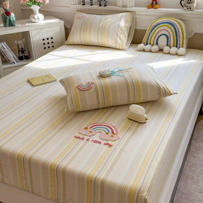 91家纺网 家纺一手货源 找家纺 （总）席世家 2025新款全棉纯棉水洗棉床笠单床笠