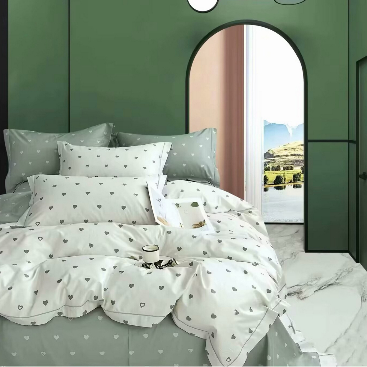 91家纺网 家纺一手货源 找家纺 （总2）未来家居 JAMES KELLY （铂金凯丽）2025新款40支13376全棉印染铂金长绒棉四件套-系列5