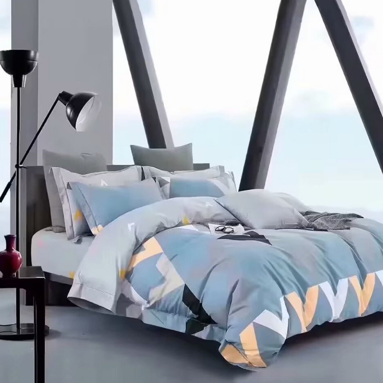 91家纺网 家纺一手货源 找家纺 （总2）未来家居 JAMES KELLY （铂金凯丽）2025新款40支13376全棉印染铂金长绒棉四件套-系列5