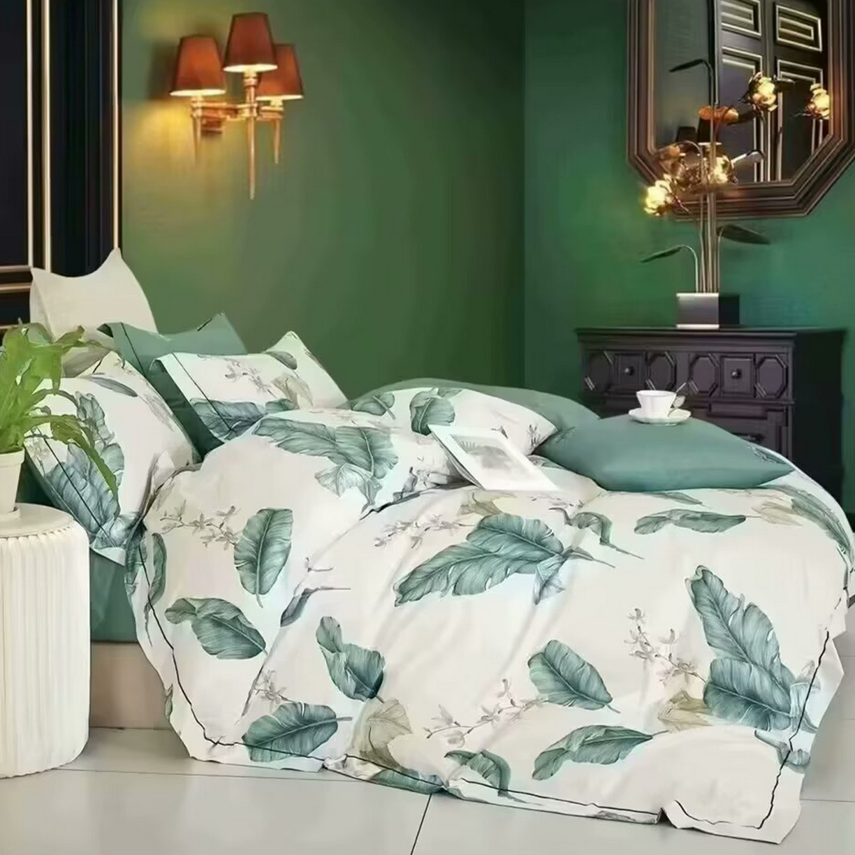 91家纺网 家纺一手货源 找家纺 （总2）未来家居 JAMES KELLY （铂金凯丽）2025新款40支13376全棉印染铂金长绒棉四件套-系列5