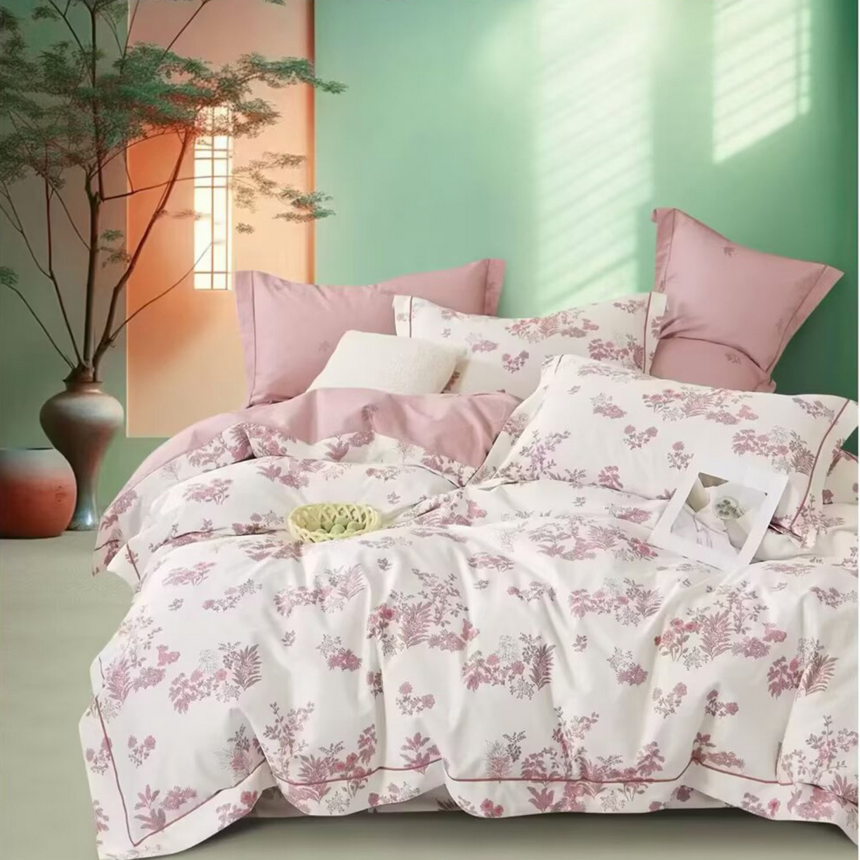 91家纺网 家纺一手货源 找家纺 （总2）未来家居 JAMES KELLY （铂金凯丽）2025新款40支13376全棉印染铂金长绒棉四件套-系列5