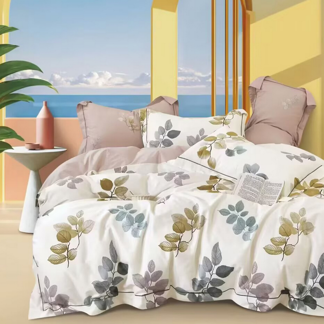 91家纺网 家纺一手货源 找家纺 （总2）未来家居 JAMES KELLY （铂金凯丽）2025新款40支13376全棉印染铂金长绒棉四件套-系列5