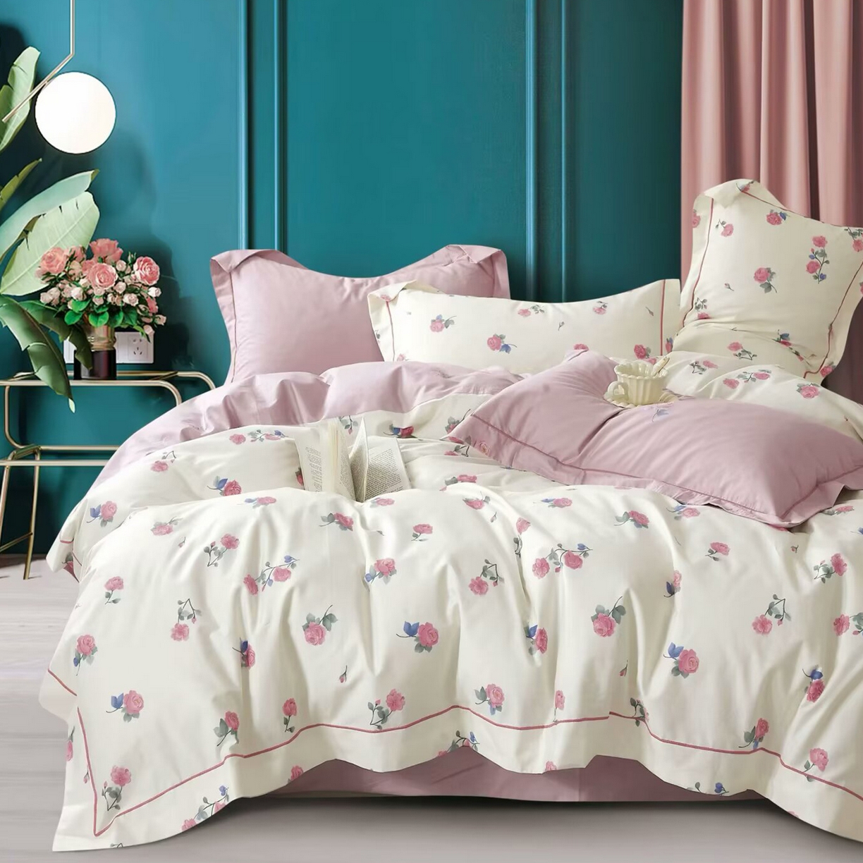 91家纺网 家纺一手货源 找家纺 （总2）未来家居 JAMES KELLY （铂金凯丽）2025新款40支13376全棉印染铂金长绒棉四件套-系列5