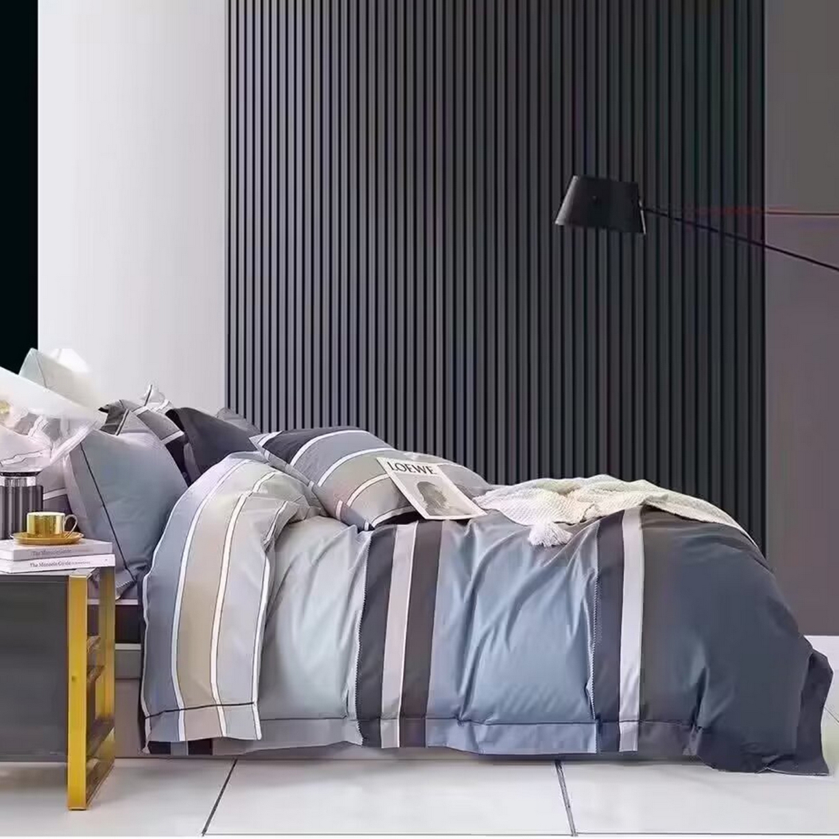 91家纺网 家纺一手货源 找家纺 （总2）未来家居 JAMES KELLY （铂金凯丽）2025新款40支13376全棉印染铂金长绒棉四件套-系列5