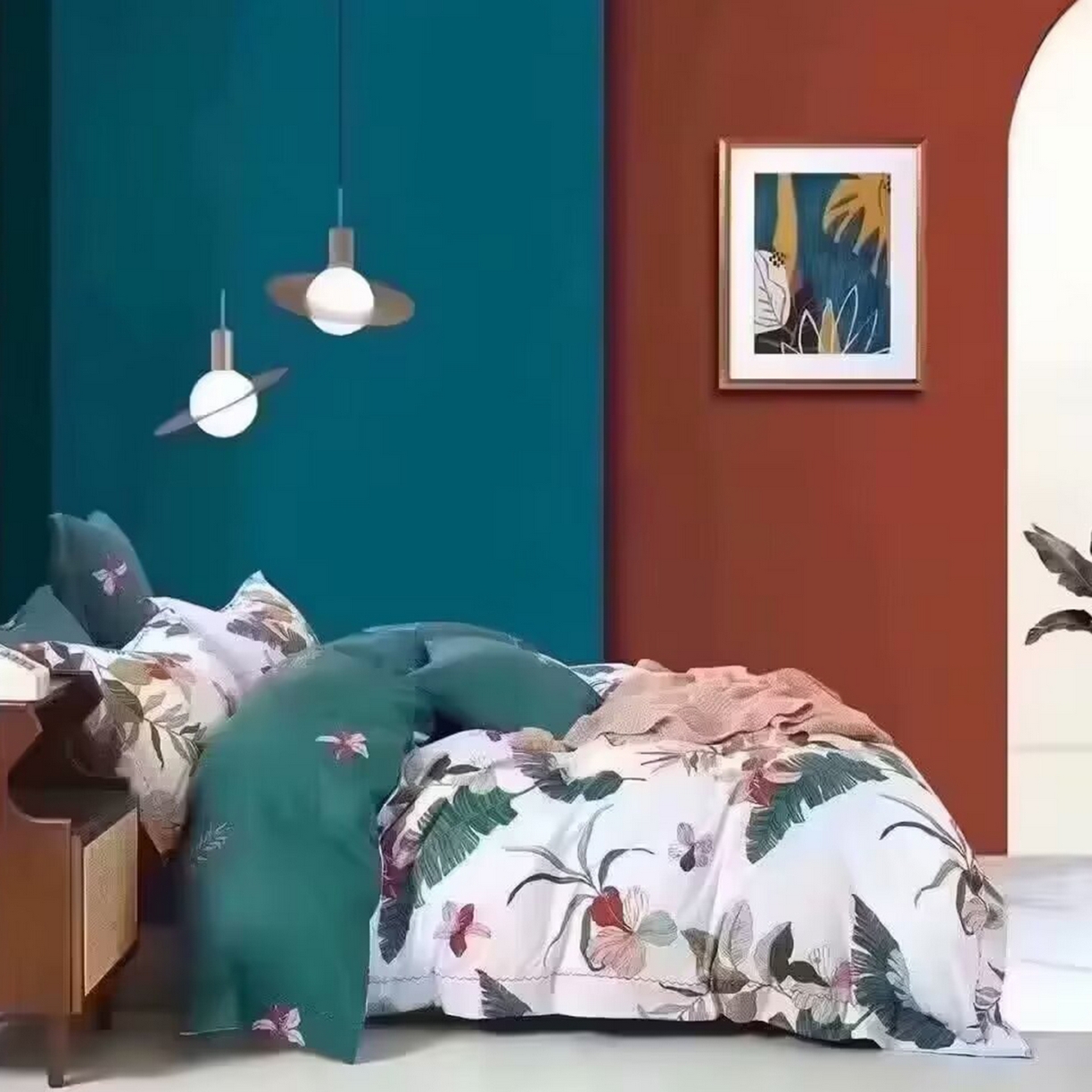 91家纺网 家纺一手货源 找家纺 （总2）未来家居 JAMES KELLY （铂金凯丽）2025新款40支13376全棉印染铂金长绒棉四件套-系列5