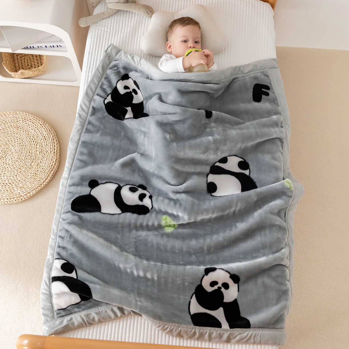 91家纺网 家纺一手货源 找家纺 单人学生云毯水貂绒毛毯羊羔绒珊瑚绒毯法莱绒毯拉舍尔毯云貂绒毯大兔毛盖毯 小熊猫