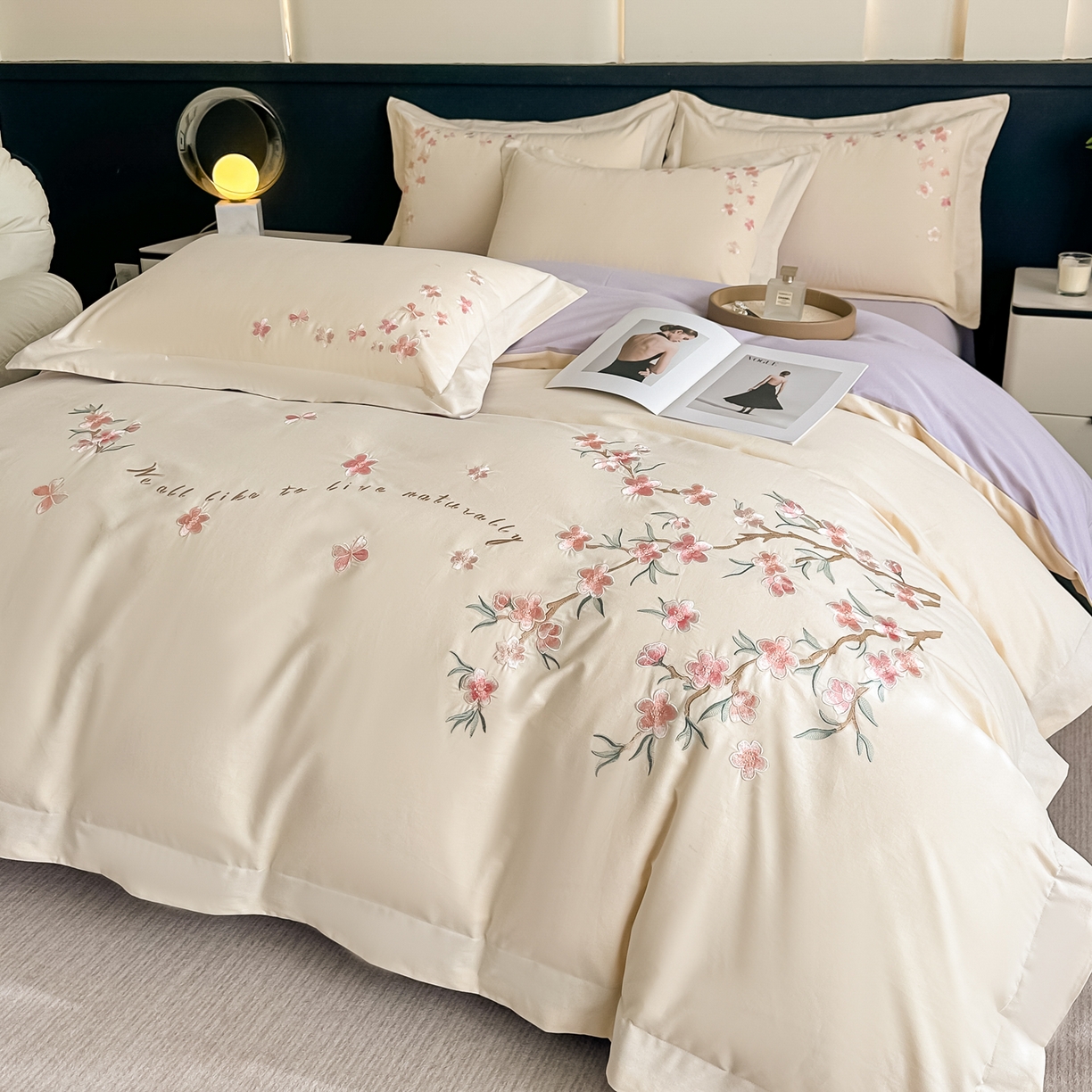 91家纺网 家纺一手货源 找家纺 （总）桃园 秋冬新款纯棉全棉长绒棉磨毛不掉毛高端礼盒四件套-繁花似锦（包含买家秀）