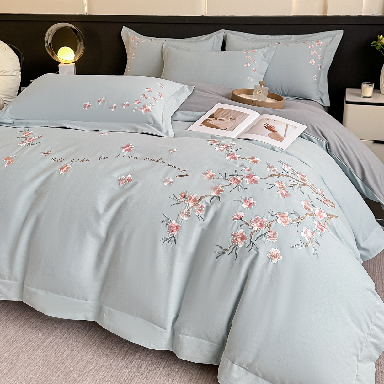 91家纺网 家纺一手货源 找家纺 （总）桃园 秋冬新款纯棉全棉长绒棉磨毛不掉毛高端礼盒四件套-繁花似锦（包含买家秀）