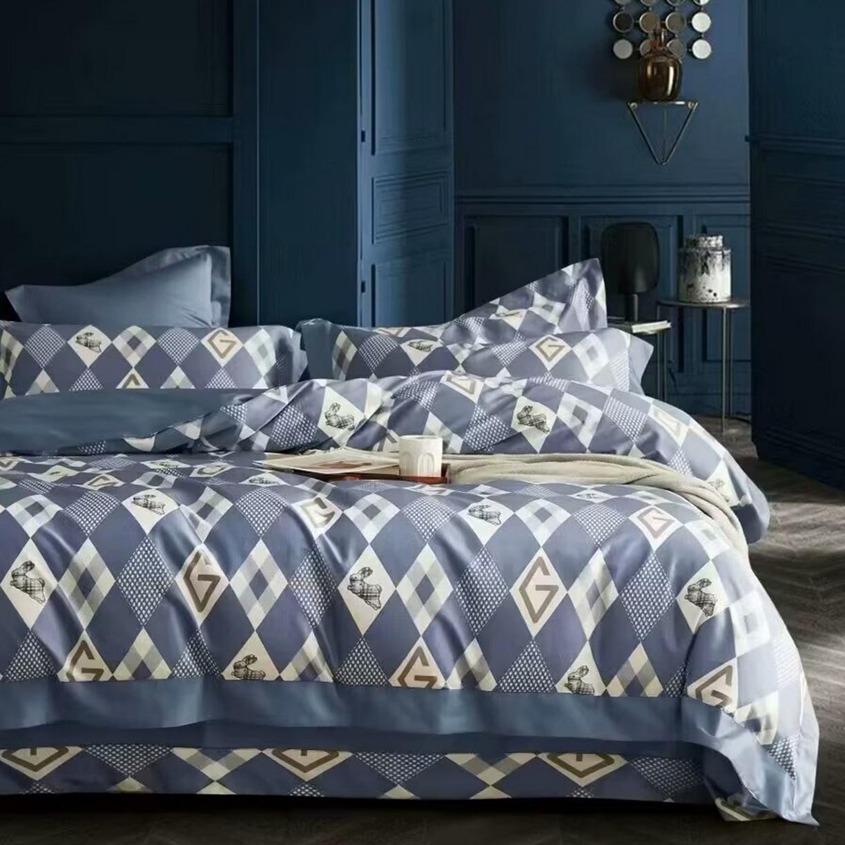 91家纺网 家纺一手货源 找家纺 （总）未来家居 2025新款优帝100支贡缎长绒棉四件套-1