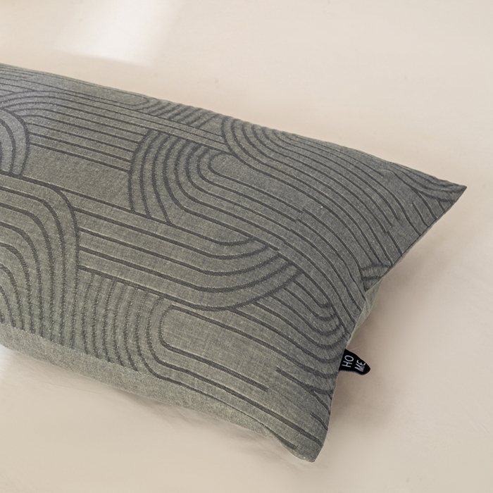 91家纺网 家纺一手货源 找家纺 恋人优选 2025新款全棉纯棉色织提花枕套 浮光灰