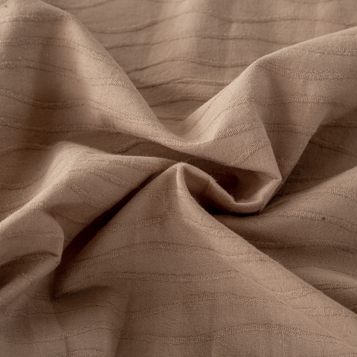 91家纺网 家纺一手货源 找家纺 恋人优选 2025新款全棉纯棉色织提花枕套 波纹纱-星柔棕