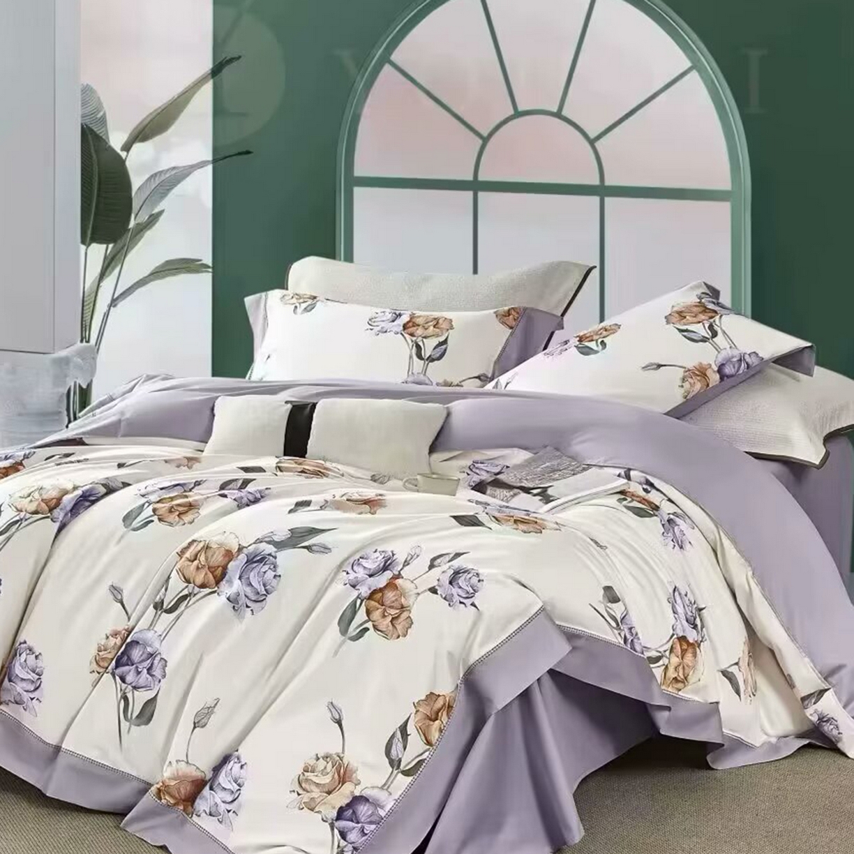 91家纺网 家纺一手货源 找家纺 （总）未来家居 2025新款优帝100支贡缎长绒棉四件套-1