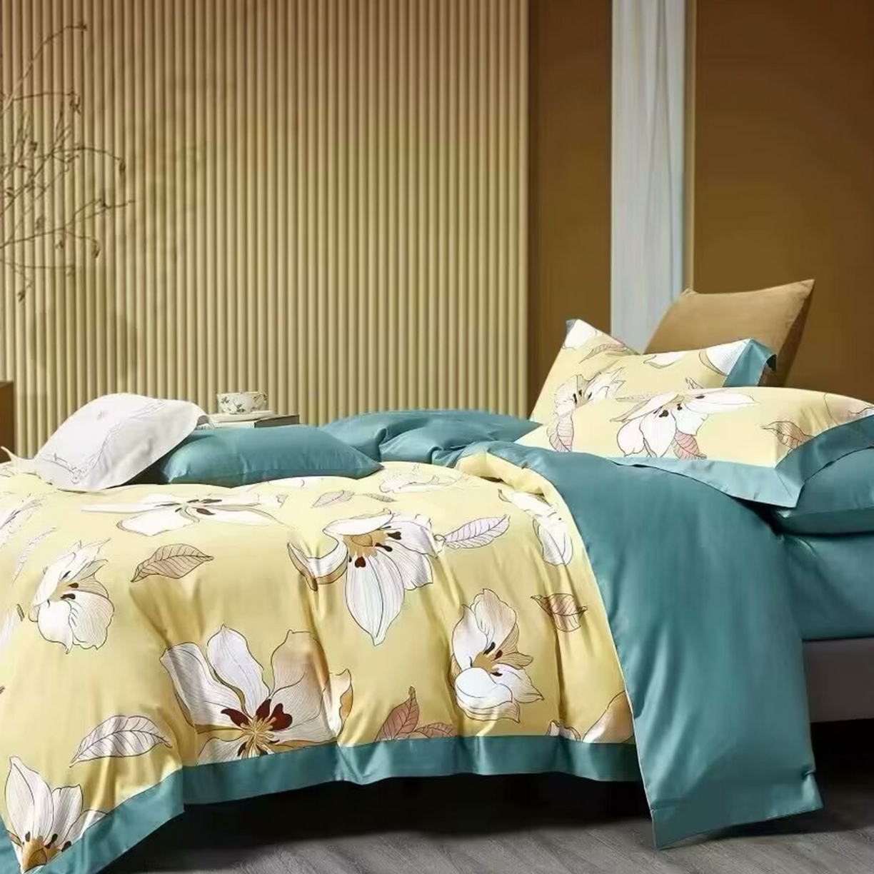 91家纺网 家纺一手货源 找家纺 （总）未来家居 2025新款优帝100支贡缎长绒棉四件套-1