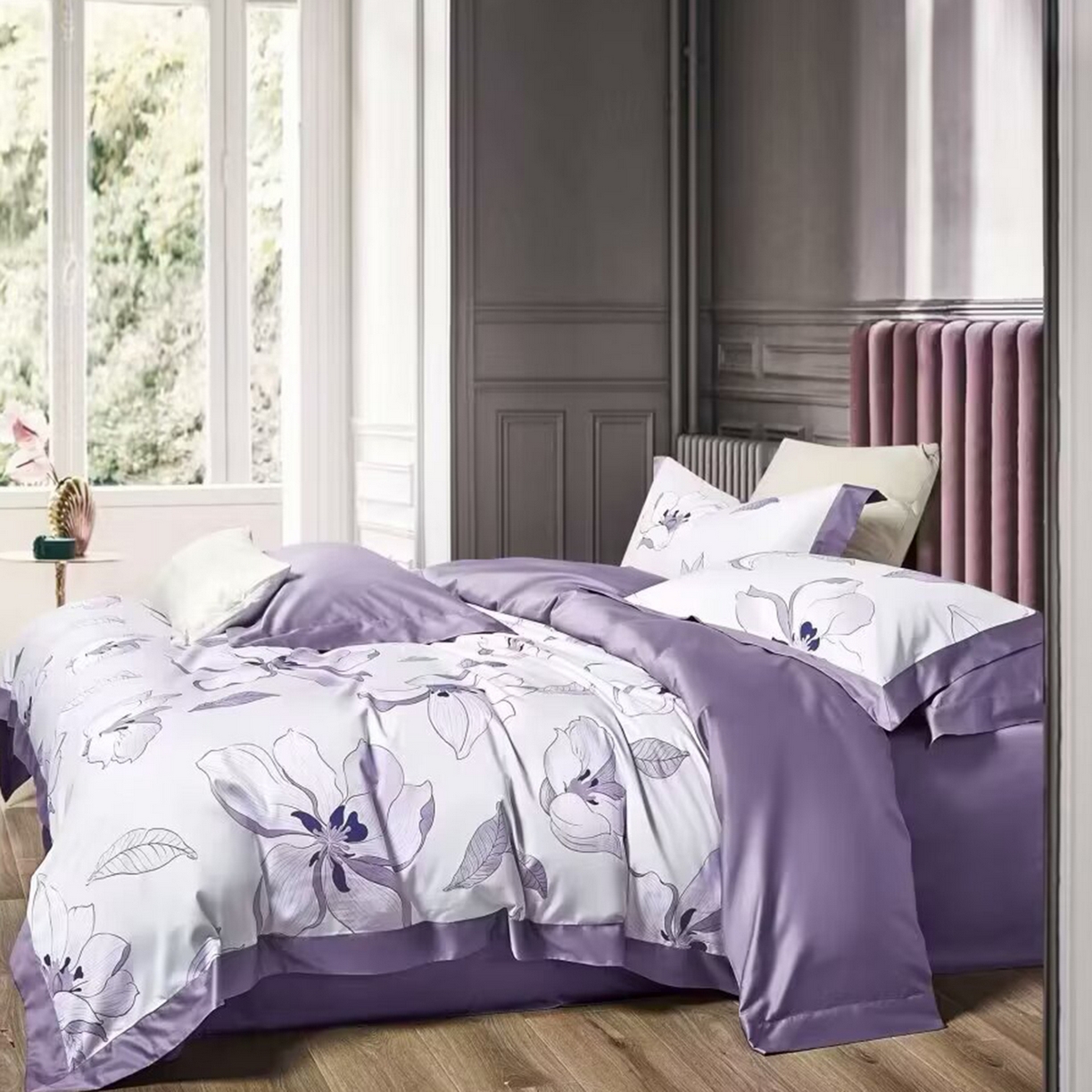 91家纺网 家纺一手货源 找家纺 （总）未来家居 2025新款优帝100支贡缎长绒棉四件套-1