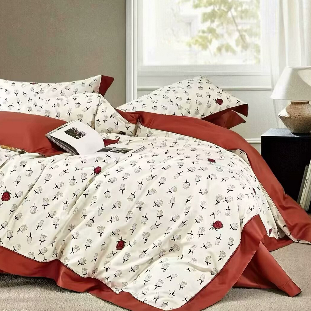 91家纺网 家纺一手货源 找家纺 （总）未来家居 2025新款优帝100支贡缎长绒棉四件套-1