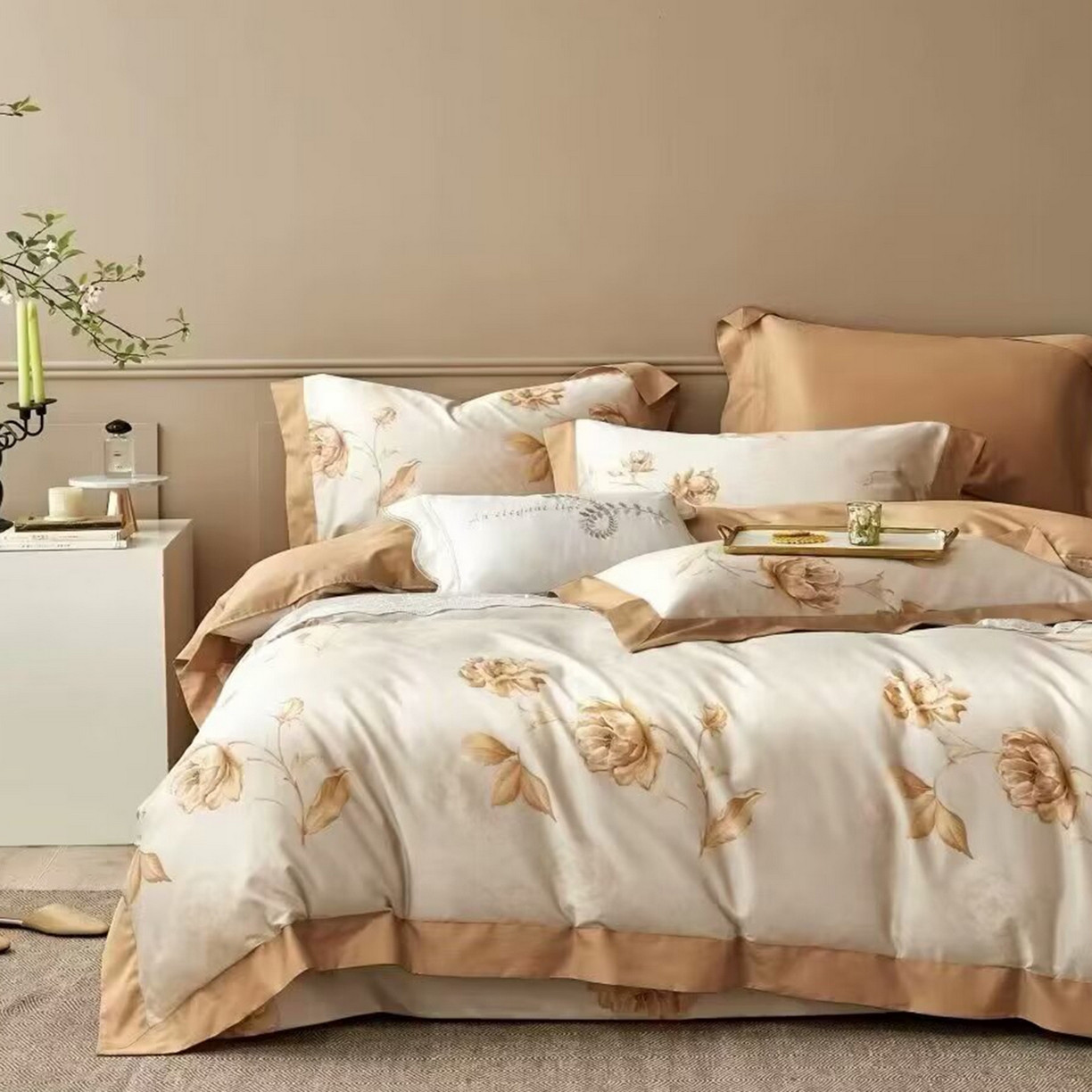 91家纺网 家纺一手货源 找家纺 （总）未来家居 2025新款优帝100支贡缎长绒棉四件套-1