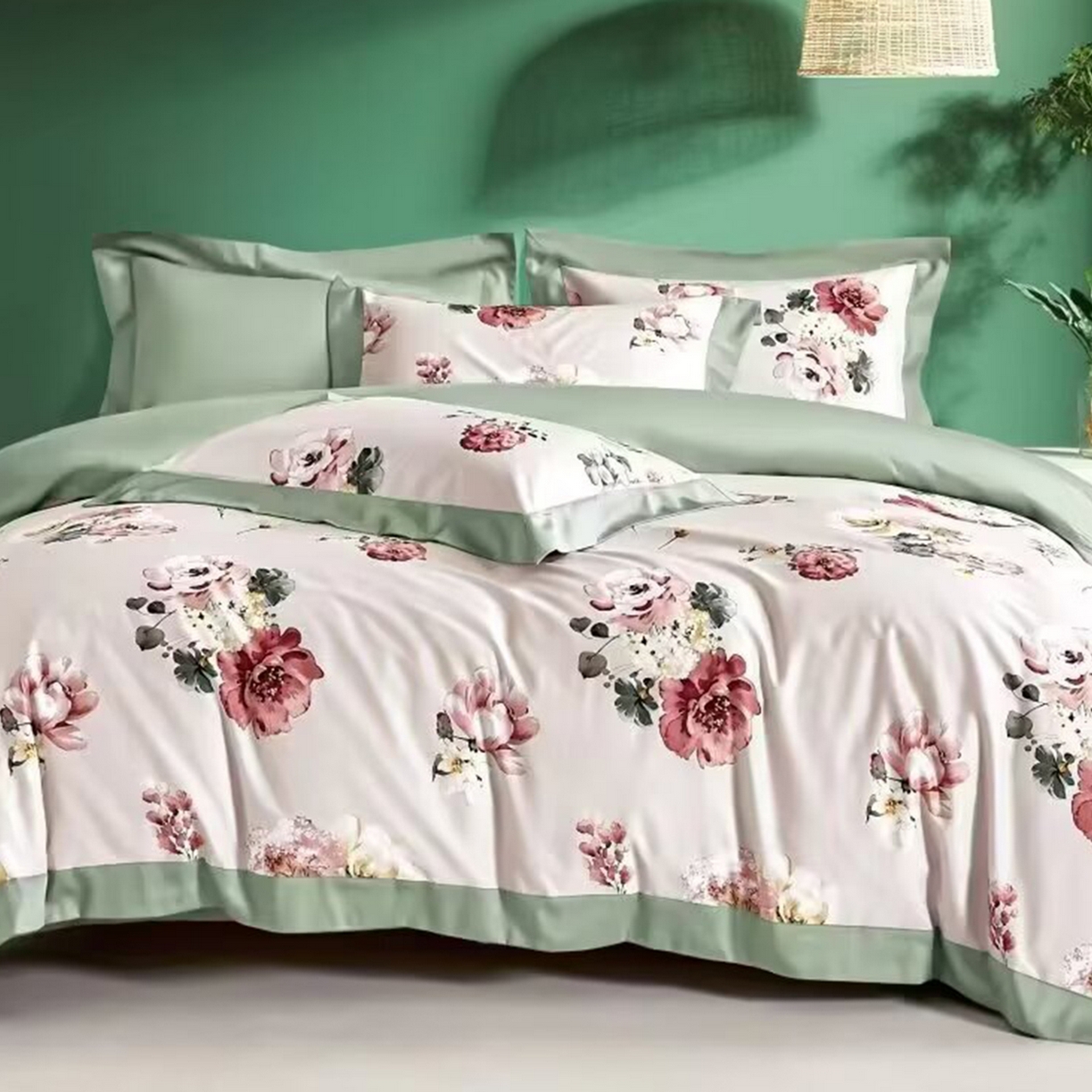 91家纺网 家纺一手货源 找家纺 （总）未来家居 2025新款优帝100支贡缎长绒棉四件套-1